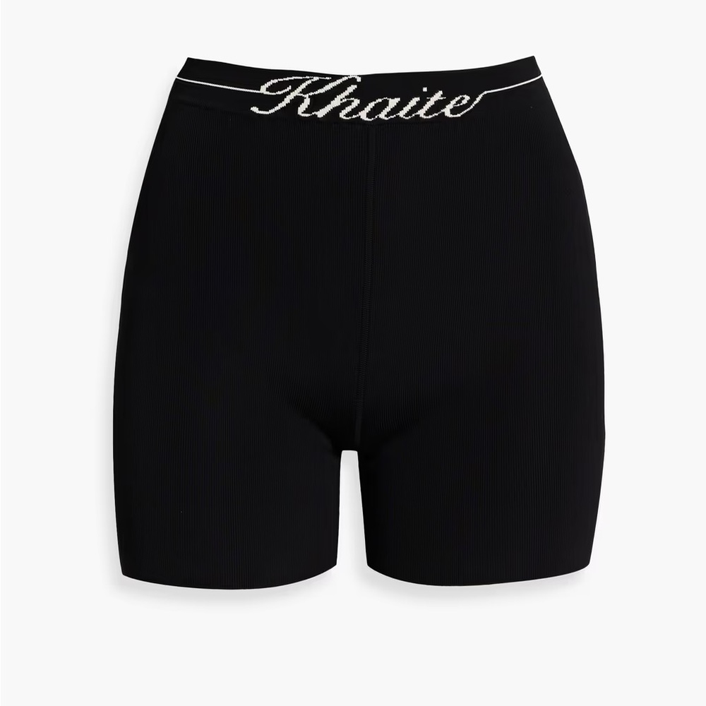 KHAITE Bryant Stretch Logo Short Medium
